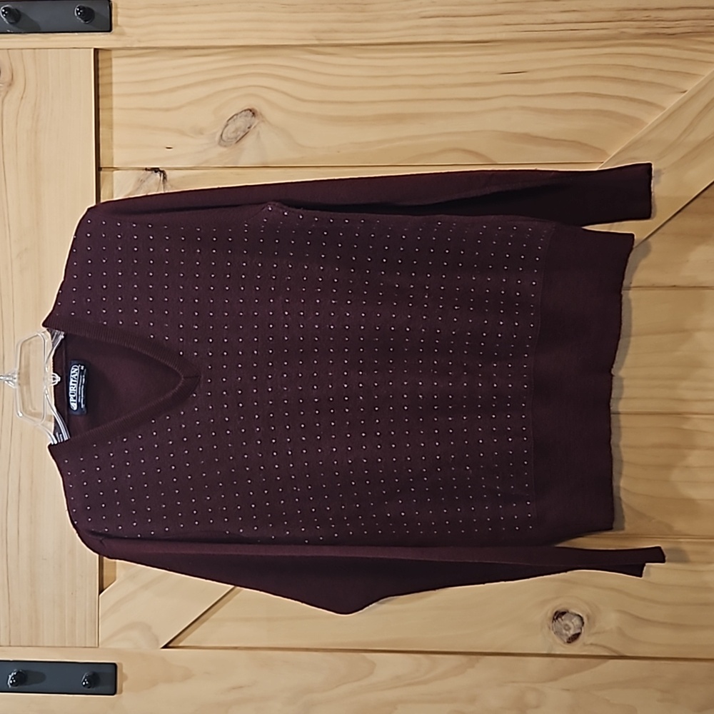 Vintage | Puritan Burgandy Detailed Thin Sweater | Medium